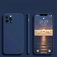 Sıvı silikon iphone için kılıf 16 15 14 13 12 11 Pro Max Mini XS XR X 6 7 8 artı SE yumuşak koruyucu geri darbeye kapak