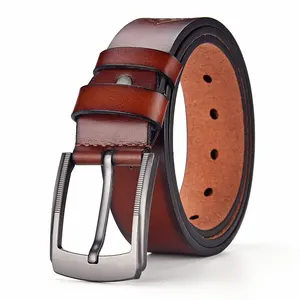 Fabricação profissional Personalizado Durável Cintos De Couro Genuíno para Homens Cinto Preto Bom PU Pin Buckle Belt