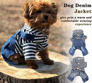 Bulldog Áo Pet quần áo Dog jeans áo khoá<span class=keywords><strong>c</strong></span> hoodie jumpsuits Dog denim onesies trang phụ<span class=keywords><strong>c</strong></span> Puppy jean áo khoá<span class=keywords><strong>c</strong></span> quần áo cho chó - Product Image 2
