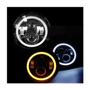 Fabrik Direkt Verkauf 7 Zoll 100W Rgb App Gesteuert Engel Auge Runde Nebel Lampe Motorrad Auto Atv Jagen Led auto Kopf Licht