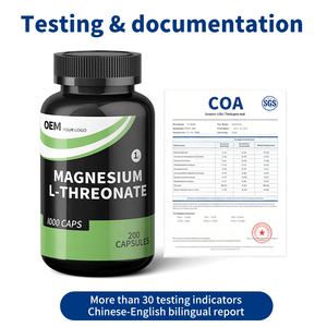 Cápsulas de L-Treonato de Magnesio (Cumple con las Normas de Varios Mercados) COA/Pruebas de Terceros, Estándares USP/UE para Operadores de Marcas Globales - Product Image 2