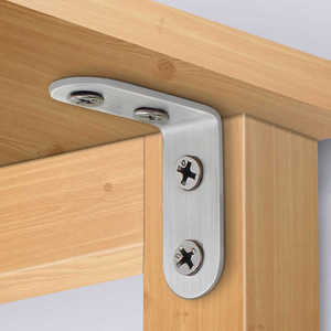 Soporte angular de acero inoxidable, placa de refuerzo en forma de L, conector de ángulo recto de 90 grados, sujetador - Product Image 1