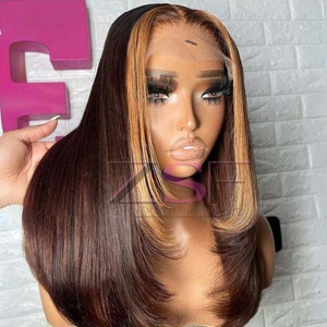 วิกผมลูกไม้ด้านหน้าแบบตรงวิกผมแท้สีดำสำหรับผู้หญิงผิวดำ - Product Image 3