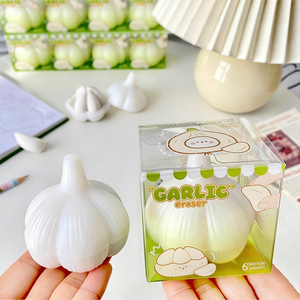 Soododo Büro-Radiergummi Knoblauch-Design Kreativ Sauber Abwischbar Ohne Rückstände Niedlicher Schüler-Kindergarten-Kleingeschenk-Radiergummi - Product Image 4