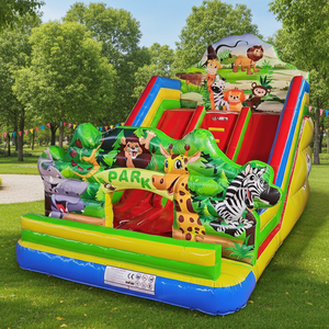 Şişme Oyun Parkı Yapı Taşları Kaydıraklı Şişme Kale Zıplama Evi Şişme Kaydırak Üfleyici Dahil Çocuklar ve Yetişkinler İçin Satılık - Product Image 5