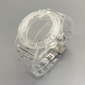 Caja de Reloj Modificada, Caja de Plástico de 40 mm con Cristal Acrílico y Marcadores Luminosos Verdes, Compatible con Movimiento NH35 36 - Product Image 4