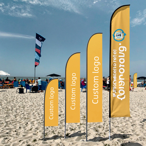 Wholesale Custom Outdoor Feather Flying Beach Flag Banner Promotional Flags & Banners