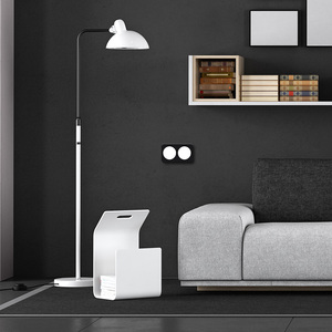 Placca da parete in alluminio a 2 chiavi, colore nero, ideale per il controllo di dispositivi elettrici e per la decorazione d'interni. - Product Image 3