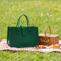 Sac fourre-tout rectangulaire en feutre grande capacité 30*40*15 cm, style rétro, pour le shopping et les cadeaux, inspiré des designs européens et américains