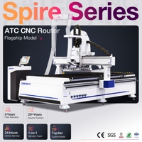 CATEK 2130 Router CNC Lineal ATC de 3 Ejes con Cambio Automático de Herramienta, Máquina de Grabado CNC para Producción de Puertas de Gabinetes y Muebles