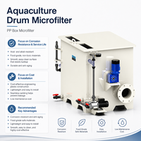 Filtre à tambour rotatif YUTANK ED-PP-30 30m3/h en PP avec lavage automatique en contre-courant en acier inoxydable 316L pour bassin à koïs, RAS, aquaculture et pisciculture