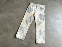 Jeans pour hommes à lavage acide avec logo personnalisé, jeans larges et amples, broderie, patch, pantalon en denim pour hommes