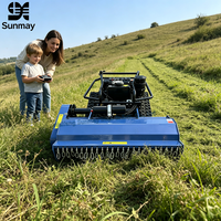 Tondeuse robot autotractée intelligente de haute qualité avec télécommande, machine de coupe d'herbe à braquage zéro, débroussailleuse