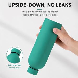 Bouteille d'eau sport isolée sous vide en acier inoxydable de 500 ml avec logo d'entreprise imprimé sur mesure, finition mate en caoutchouc - Product Image 4