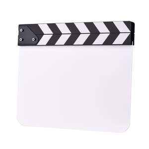 30*24cm/ 12 * 9in <span class=keywords><strong>Film</strong></span> Acrylique Clapboard Movie Directors Clapper Board Slate Cut Action Scene Blank <span class=keywords><strong>Clap</strong></span> Board Dry Erase - Product Image 2
