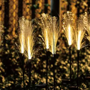 Unique Solar Reed Lights Outdoor Fiber Light lampada da giardino impermeabile simulazione lampade paesaggistiche per la casa e il giardino estivi