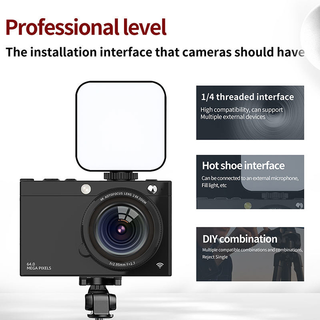 Professional 4K WiFi Digital Video Camera D7 2.83 Inch IPS Display Screen 64MP 16X Optical Zoom Vlog Recorder Cameras