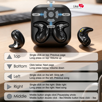 Mini écouteurs invisibles pour dormir, Bluetooth, pour regarder la télévision, écouteurs minuscules pour dormeurs latéraux, sans fil, les plus petits écouteurs plats