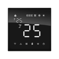 Thermostat d'ambiance programmable à écran tactile KNX pour hôtel au design moderne, interrupteur intelligent à écran tactile numérique