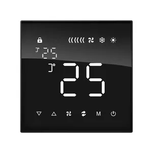 Modern Design Hotel KNX Touch Screen programmable Room Thermostat digital touch screen Smart Switch