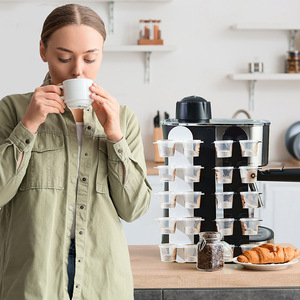 Estante Metálico de un Solo Nivel para Cápsulas de Café con Caja de Almacenamiento para Máquinas de Café - Product Image 6
