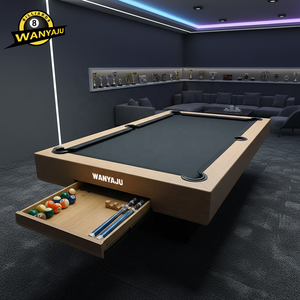 <span class=keywords><strong>Table</strong></span> de billard Wanyaju, nouveau design, best-seller, avec pieds en bois, plateau en ardoise noire, 9 pieds, et <span class=keywords><strong>table</strong></span> de ping-pong multifonction 4-en-1, 8 pieds - Product Image 2