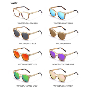 Lunettes de soleil polarisées en <span class=keywords><strong>bois</strong></span> brun et noir brossé pour hommes et femmes, protection UV, direct usine - Product Image 2
