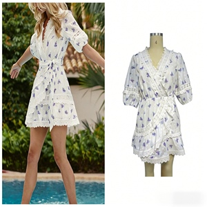 Abito Mini da Donna Personalizzato in Rete Trasparente <span class=keywords><strong>a</strong></span> <span class=keywords><strong>Pois</strong></span> con Volant - Abito da Festa <span class=keywords><strong>a</strong></span> Strati <span class=keywords><strong>a</strong></span> Collo Alto <span class=keywords><strong>a</strong></span> Maniche Lunghe - Produttore - Product Image 3