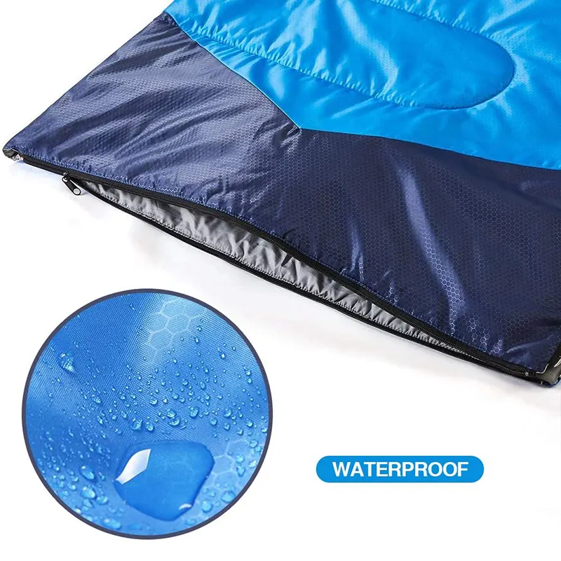 Легкий спальный мешок, 3 сезона, 10-20 градусов, водонепроницаемый, для взрослых и детей