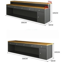 Comptoir de réception d'hôtel sur mesure OEM, comptoir de caisse, table de bar, comptoir de café, mobilier commercial pour restaurant, étagère de présentation
