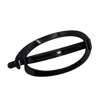 Pince à cheveux de luxe élégante en strass semi-circulaire, grande pince à cheveux en forme de demi-lune D en PC, accessoires de coiffure scintillants pour femmes