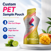 Sachets d'échantillons en PET de qualité alimentaire, durables, étanches, scellés sur trois côtés, avec logo personnalisé imprimé, 2ml, 3ml, 5ml pour miel, sauce, sirop
