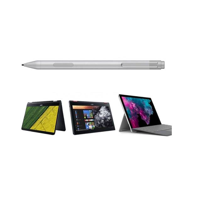 New Arrival S501 Fine Point Stylus Dry Cell Charging Aluminum Alloy Stylus Pen for Microsoft Surface Asus Dell Hp Acer