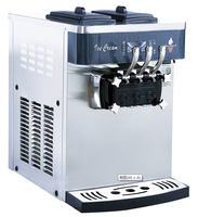 Machine à glace molle automatique commerciale de petite taille pour table, 3 saveurs, machine à cônes glacés, haute production, pour boutique de desserts