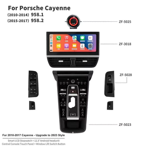 Kits de mise à niveau intérieure Android 12,3 pouces pour Porsche Cayenne 2010-2017, panneau de console centrale, écran LCD multifonctionnel, chronomètre - Product Image 6