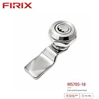 Serrure à came à clé en acier inoxydable MS705-18 |   Loquet à tige polie étanche, antivol et durable pour armoires extérieures