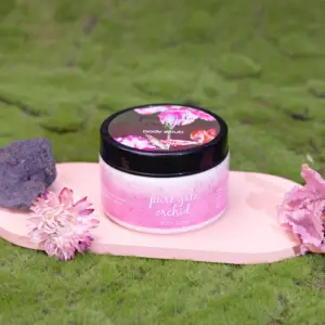 Label pribadi perawatan kulit wanita, scrub badan organik wangi bagus cuci tubuh bersih