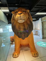 León Inflable Gigante Realista para Decoración de Eventos al Aire Libre, Animal Inflable para Parques Temáticos