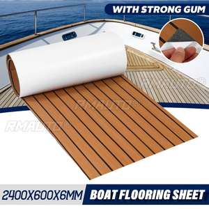 Suelo de Espuma EVA para Barcos, 2400x600x5mm 6mm, Revestimiento de Espuma Imitación Teca para Embarcaciones, Lámina de Espuma EVA, Alfombra para Suelo de Barcos y Yates - Product Image 1