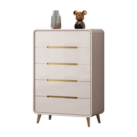 Commode haute personnalisable OEM, finition blanche moderne, 5+ tiroirs, certifiée CE, en bois, pour chambre d'appartement, écologique
