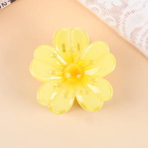 Yjl Hot Selling Kleurrijke Mode Bloem 7.5Cm Plastic Klauw Clip Verse Prachtige Meisjes Clip Custom Hoge Kwaliteit Haarclip - Product Image 3