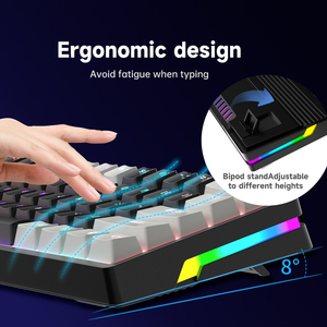 AG61 61 Keys Wired Hot-swap Switch ABS Plastic Keycaps RGB Anti-Ghosting <b>USB</b> Type-C Gaming Mechanical <b>Keyboard</b> for Laptop AG61 6 - Product Image 6