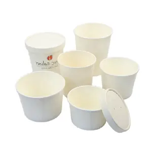 FREE SAMPLE Cardboard Soup Bowl Takeaway Disposable Practical Soup Container Take Away Togo Paper Soup Containers