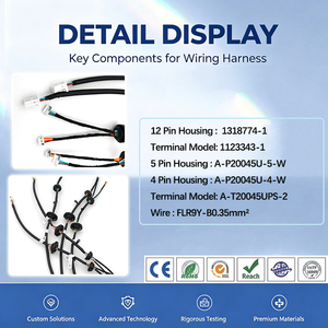 Harness Kabel Otomotif PVC Kustom FLR9Y-B 0.35mm dengan Housing A-P20045U-5-W Terminal A-T20045UPS-2 untuk Sistem Lampu Belakang - Product Image 2