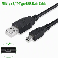 Câble de charge pour téléphone senior Mini 5P pour caméra embarquée USB Type-C Câble de données MP3/MP4/MP5 PVC Charge rapide Quatre cœurs