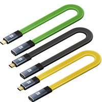 Cable de Datos USB C Hembra a Tipo C Macho de Alta Velocidad PD 100W, 20Gbps FPC, Cable de Carga para Transmisión de Datos y Audio HD Más Rápida