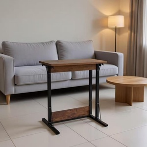 Mesa de Centro Ajustable en Altura, Estilo Industrial Moderno, Estructura de Hierro, Plegable, Mueble para Sala de Estar, Oficina y Estudio - Product Image 2