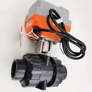 24vdc 1/2 inç ayarlanabilir su akış Solenoid küresel vana elektrikli aktüatör