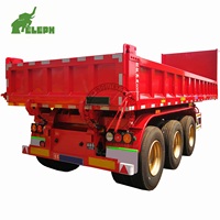 Semi-remorque benne basculante arrière pour transport de charbon 45m³ à vendre
