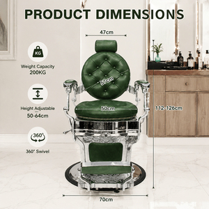 Fauteuil <span class=keywords><strong>de</strong></span> Barbier Hydraulique Vintage Doré <span class=keywords><strong>de</strong></span> Luxe avec Cadre en Aluminium, Prix <span class=keywords><strong>de</strong></span> Gros, pour Hommes, Idéal Salons <span class=keywords><strong>de</strong></span> Coiffure et Spas - Product Image 4
